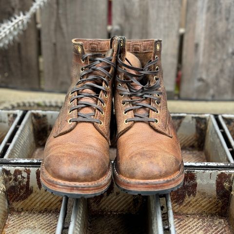 View photo of White's MP-Sherman Plain Toe in New Rosewood Waxed Elk Unicorn