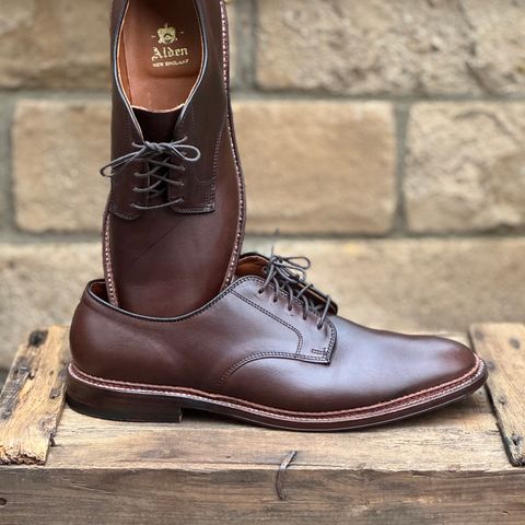 Alden Plain Toe Blucher in Horween Brown Chromexcel