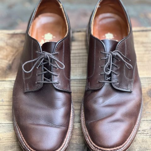 View photo of Alden Plain Toe Blucher in Horween Brown Chromexcel