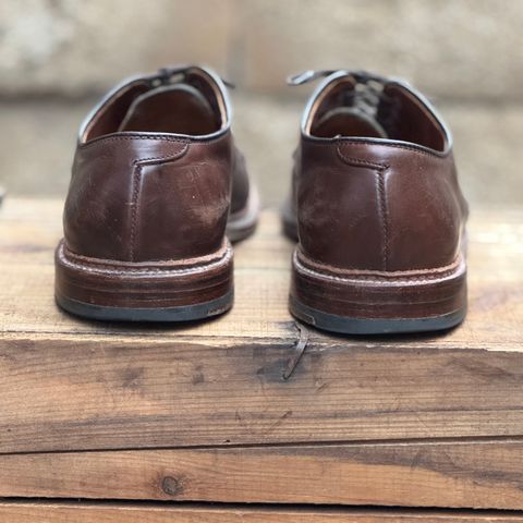 View photo of Alden Plain Toe Blucher in Horween Brown Chromexcel