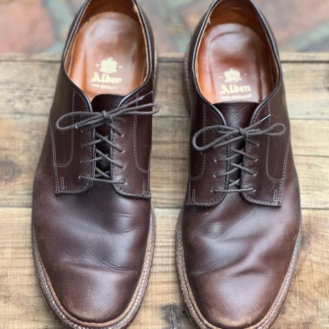 View photo of Alden Plain Toe Blucher in Horween Brown Chromexcel