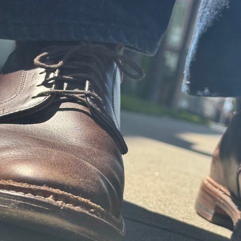 Alden Plain Toe Blucher in Horween Brown Chromexcel
