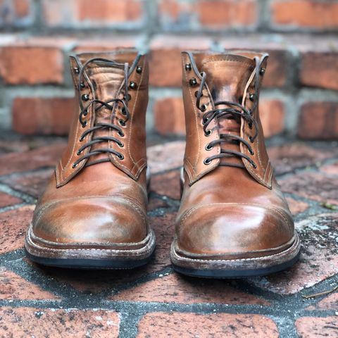 View photo of Oak Street Bootmakers Lakeshore Boot in Maryam Natural Horsebutt