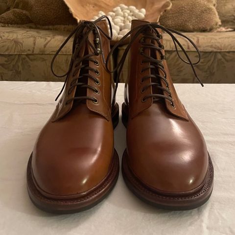 Grant Stone Edward Boot in Horween Honey Glazed Shell Cordovan