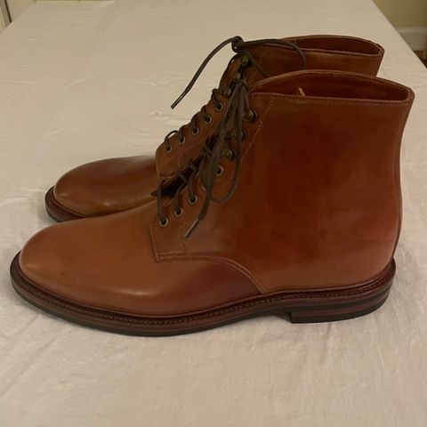 Grant Stone Edward Boot in Horween Honey Glazed Shell Cordovan