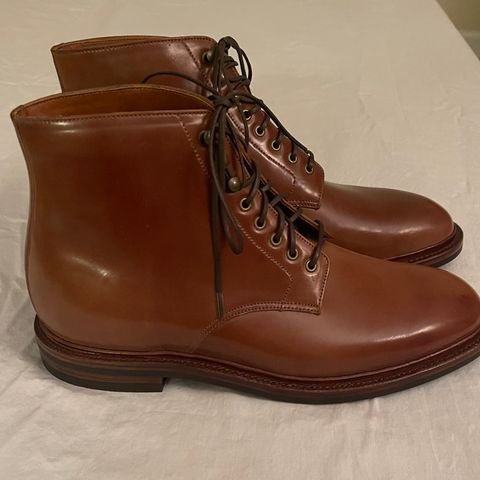 Grant Stone Edward Boot in Horween Honey Glazed Shell Cordovan