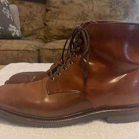 Grant Stone Edward Boot in Horween Honey Glazed Shell Cordovan