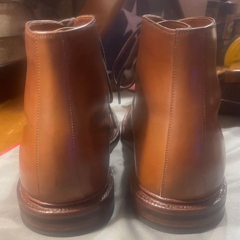 Grant Stone Edward Boot in Horween Honey Glazed Shell Cordovan