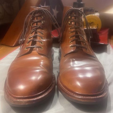 Grant Stone Edward Boot in Horween Honey Glazed Shell Cordovan