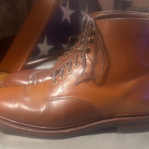 Grant Stone Edward Boot in Horween Honey Glazed Shell Cordovan