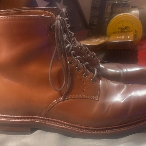 Grant Stone Edward Boot in Horween Honey Glazed Shell Cordovan