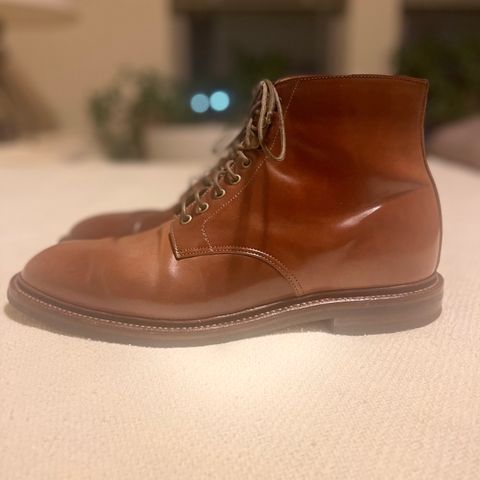 Grant Stone Edward Boot in Horween Honey Glazed Shell Cordovan
