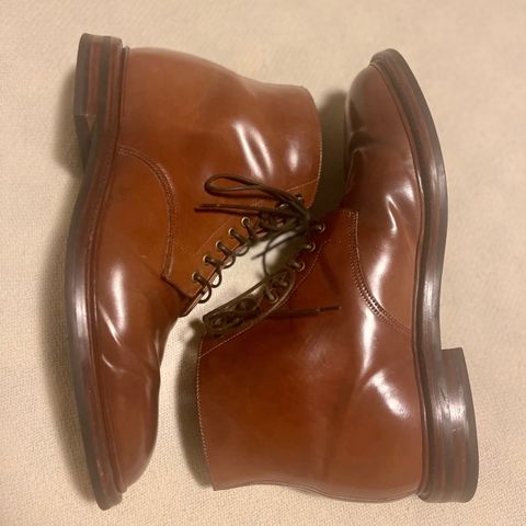 Grant Stone Edward Boot in Horween Honey Glazed Shell Cordovan