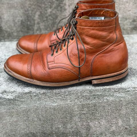 View photo of Viberg Service Boot BCT in Horween Natural Dublin