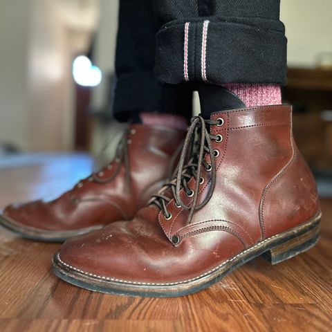 View photo of NF Bootmaker Milton Boot in Horween Tan Workshoe Butt