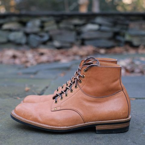 View photo of Iron Boots x Østmo Type 1 in Maryam Natural Horsehide