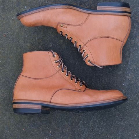 View photo of Iron Boots x Østmo Type 1 in Maryam Natural Horsehide