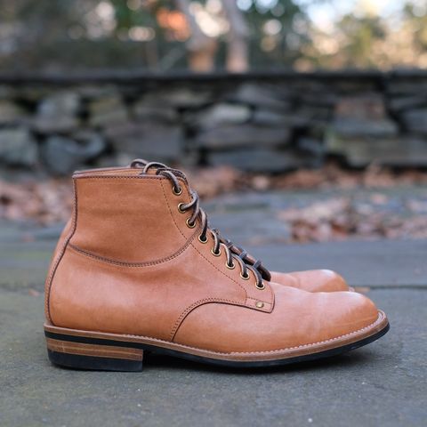 View photo of Iron Boots x Østmo Type 1 in Maryam Natural Horsehide