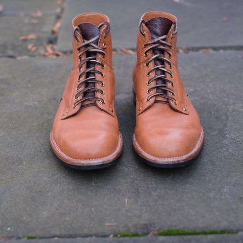 View photo of Iron Boots x Østmo Type 1 in Maryam Natural Horsehide