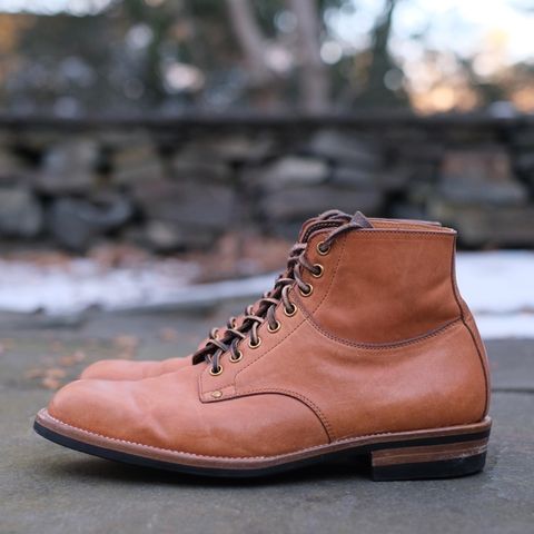 View photo of Iron Boots x Østmo Type 1 in Maryam Natural Horsehide