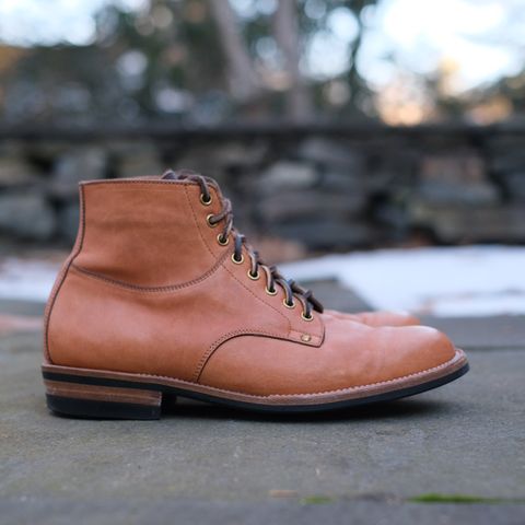 View photo of Iron Boots x Østmo Type 1 in Maryam Natural Horsehide