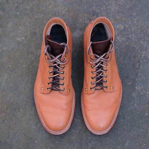 View photo of Iron Boots x Østmo Type 1 in Maryam Natural Horsehide