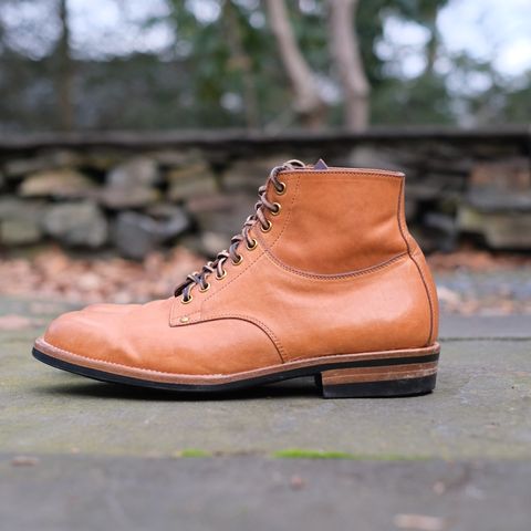 View photo of Iron Boots x Østmo Type 1 in Maryam Natural Horsehide