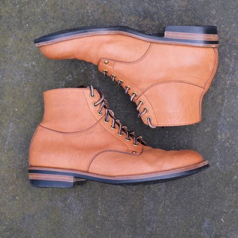 View photo of Iron Boots x Østmo Type 1 in Maryam Natural Horsehide