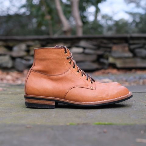 View photo of Iron Boots x Østmo Type 1 in Maryam Natural Horsehide