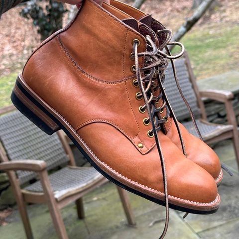 View photo of Iron Boots x Østmo Type 1 in Maryam Natural Horsehide