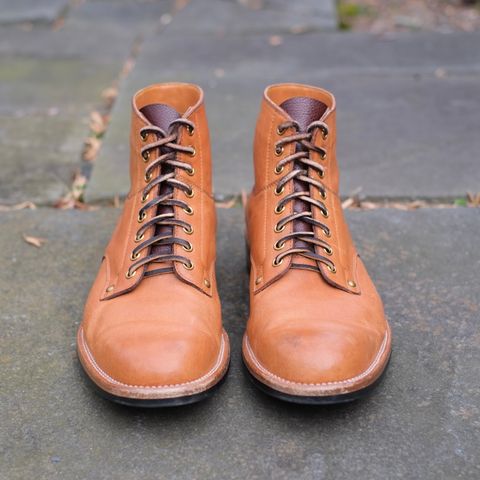 View photo of Iron Boots x Østmo Type 1 in Maryam Natural Horsehide