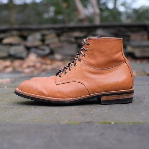 View photo of Iron Boots x Østmo Type 1 in Maryam Natural Horsehide