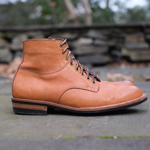 View photo of Iron Boots x Østmo Type 1 in Maryam Natural Horsehide