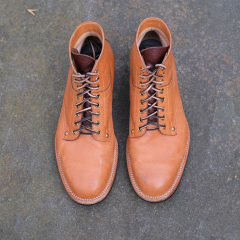 View photo of Iron Boots x Østmo Type 1 in Maryam Natural Horsehide