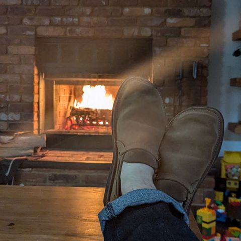 Oak Street Bootmakers Country Loafer in Horween Natural Chromexcel Roughout