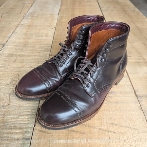 Alden Cap Toe Boot in Horween Color 8 Shell Cordovan