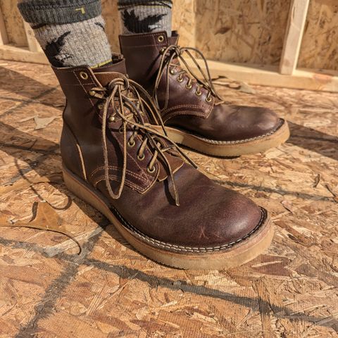 Nicks Lace Up Heritage in Horween Tan Waxed Flesh