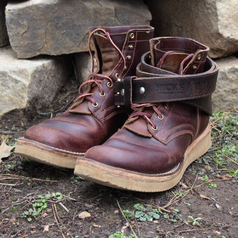 Nicks Lace Up Heritage in Horween Tan Waxed Flesh