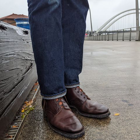 Clinch Yeager Boots in Brown-Overdyed Horsebutt