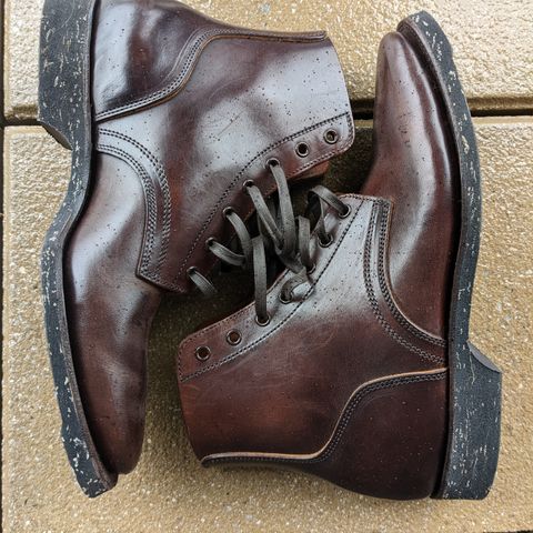 Clinch Yeager Boots in Brown-Overdyed Horsebutt