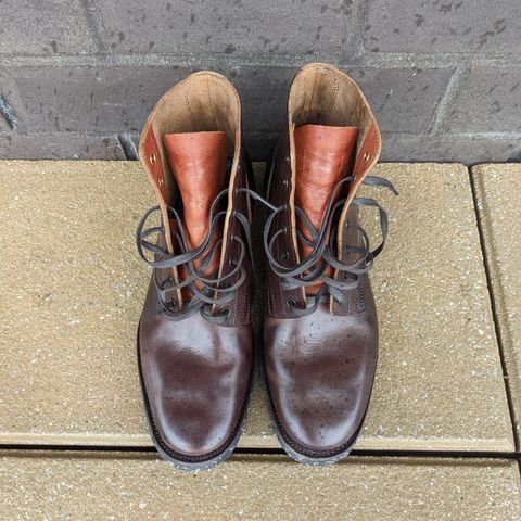 Clinch Yeager Boots in Brown-Overdyed Horsebutt