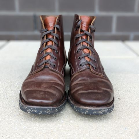 Clinch Yeager Boots in Brown-Overdyed Horsebutt