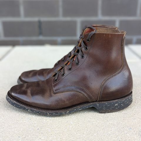 Clinch Yeager Boots in Brown-Overdyed Horsebutt