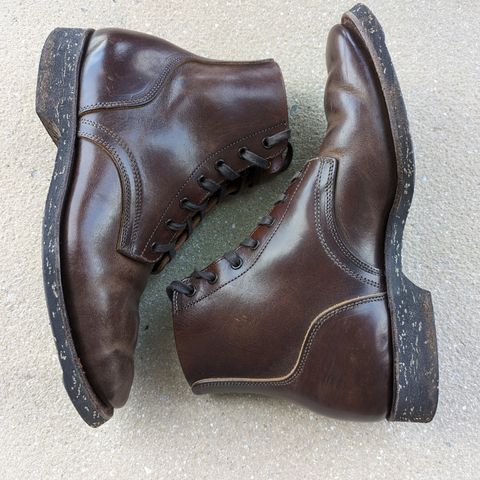 Clinch Yeager Boots in Brown-Overdyed Horsebutt