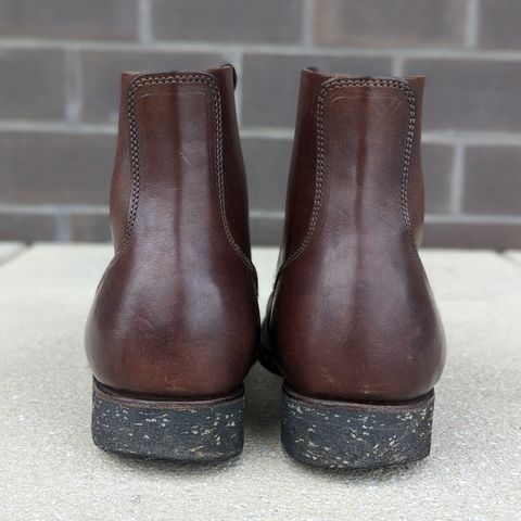 View photo of Clinch Yeager Boots in Brown-Overdyed Horsebutt