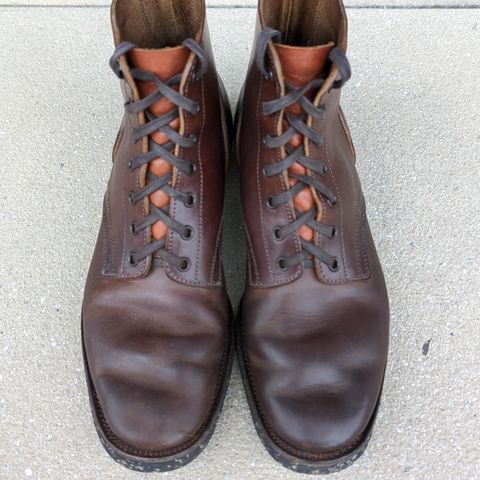 View photo of Clinch Yeager Boots in Brown-Overdyed Horsebutt