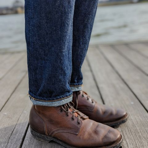 View photo of Clinch Yeager Boots in Brown-Overdyed Horsebutt