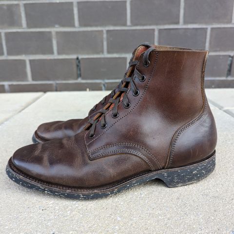 View photo of Clinch Yeager Boots in Brown-Overdyed Horsebutt