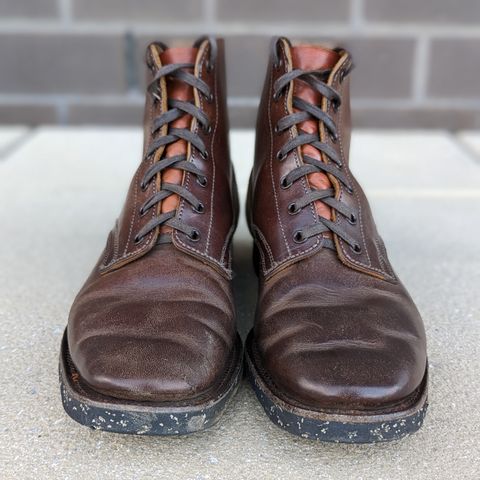 View photo of Clinch Yeager Boots in Brown-Overdyed Horsebutt