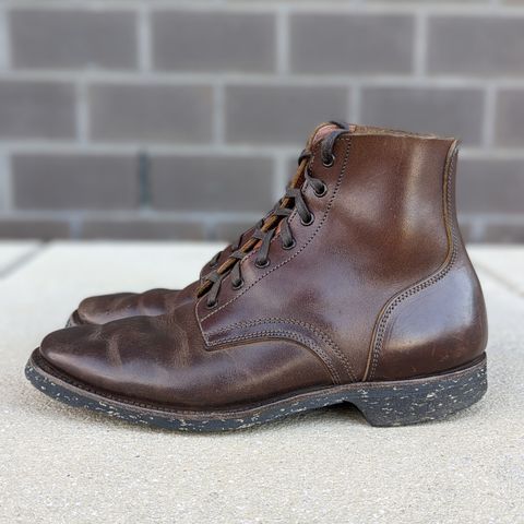 View photo of Clinch Yeager Boots in Brown-Overdyed Horsebutt